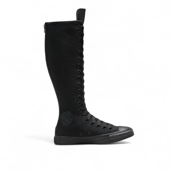Converse Chuck Taylor‎ All Star XXHi Womens 9 Triple Black Knee High Sneaker NEW - Picture 1 of 11